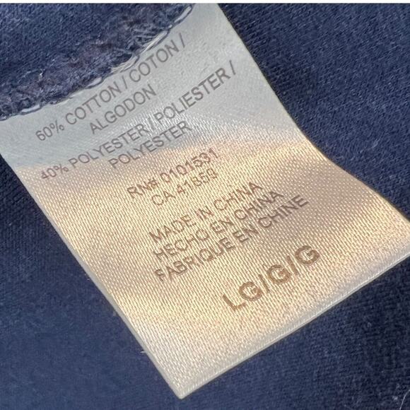 NWT Disney Lilo & Stitch Junior's Large Blue Cozy Hoodie Varsity Ohana - Picture 8 of 8